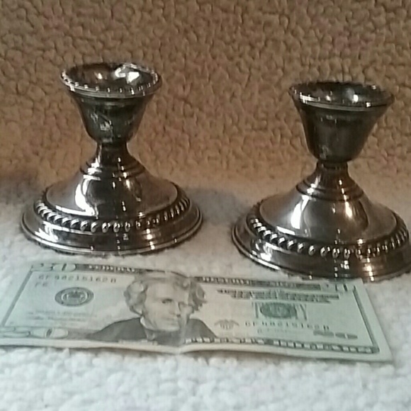 Vintage Other - Sterling silver candle holders